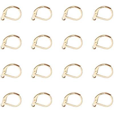 30 pcs 304 Stainless Steel Lever Back Hoop Earrings Findings for Jewelry Making