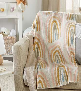 Rainbow Pink Baby Blanket - FedEx