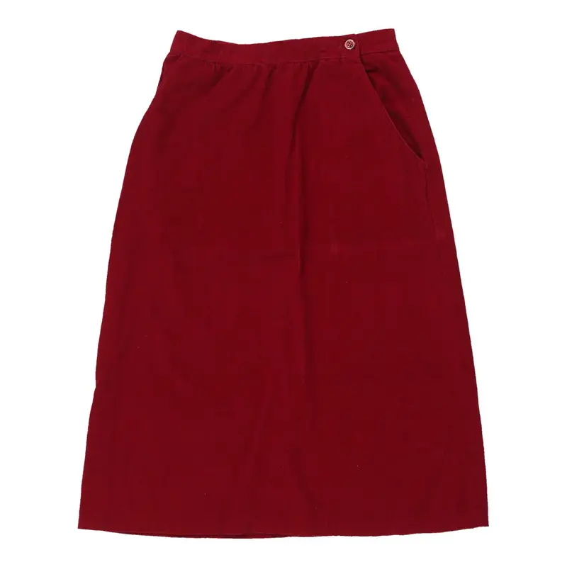Age 9 Unbranded Cord Skirt - 24W 28L Purple Cotton
