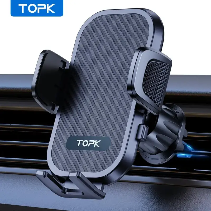 TOPK Car Phone Holder Mount, 360 Degree Rotatable Car Air Vent Cell Phone Holder, Universal Car Interior Accessories, Car Cel...