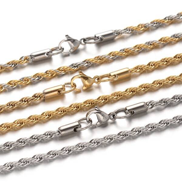 304 Stainless Steel Rope Chain Necklaces