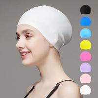 Silicone Swimming Cap, Comfortable Durable Non-slip Elastic Waterproof Swimming Hat, Swimming Accessories For Long & Short Ha...