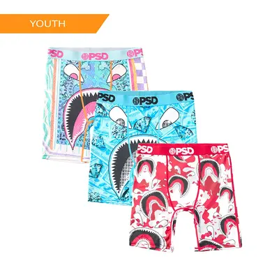 PSD Youth Boy's Warface Chaos Boxer Brief 3 Pack - Soft, Breathable and Stretch Comfortable Underwear