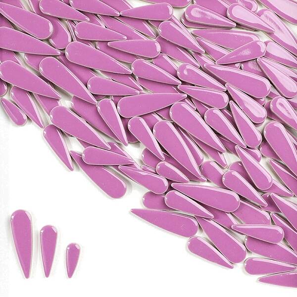 3 Styles Teardrop Shape Porcelain Mosaic Tiles
