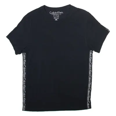 CALVIN KLEIN Mens T-Shirt Black Crew Neck M