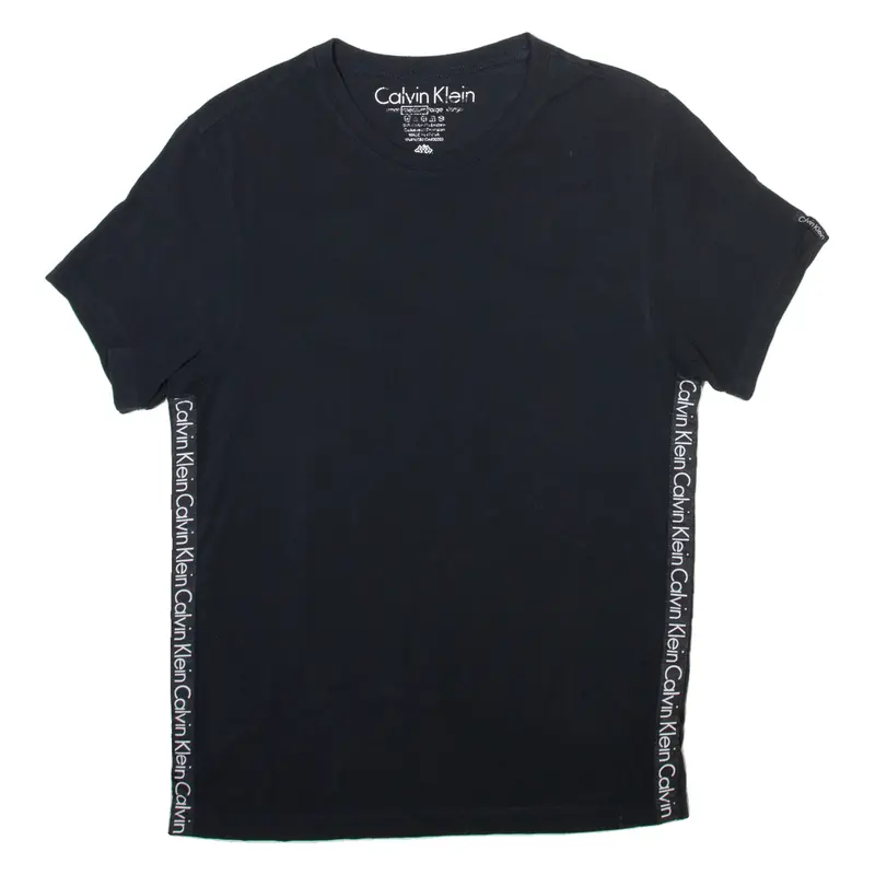 CALVIN KLEIN Mens T-Shirt Black Crew Neck M