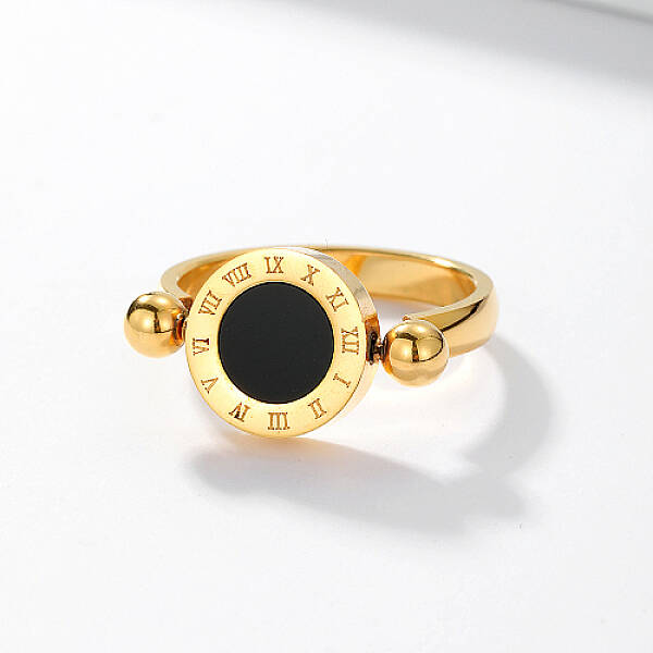 Roman Numerals Brass Finger Ring