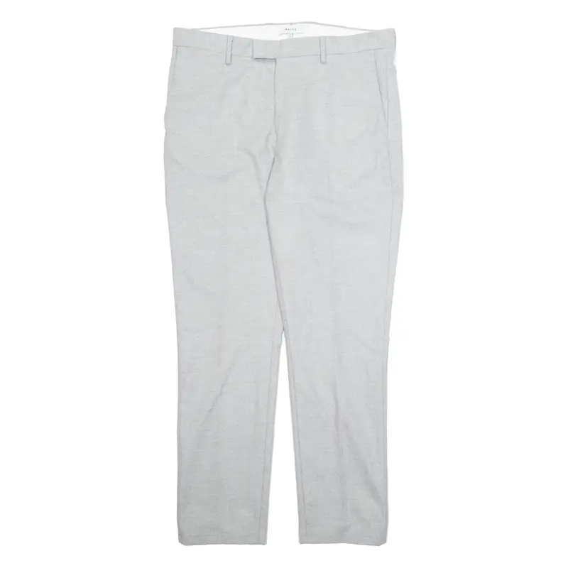 REISS Chino Womens Trousers Grey Regular Tapered W34 L30
