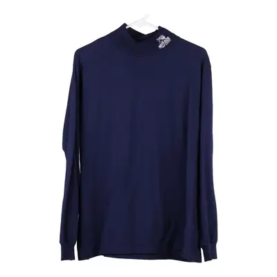 Cross Creek Rollneck - Large Blue Cotton