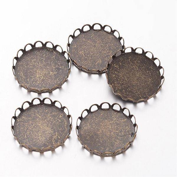 Brass Lace Edge Bezel Cups