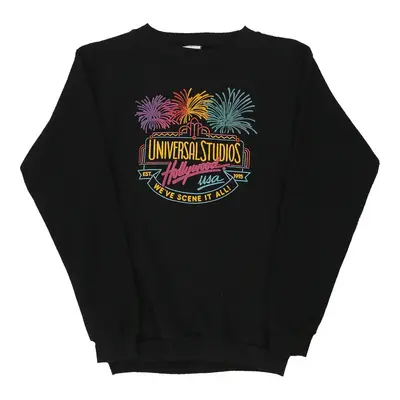 Age 12-13 Made in USA Universal Studios Graphic Sweatshirt - Large Black Cotton Blend