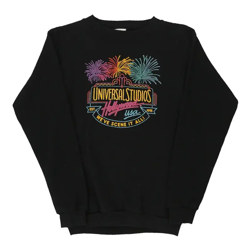 Age 12-13 Made in USA Universal Studios Graphic Sweatshirt - Large Black Cotton Blend
