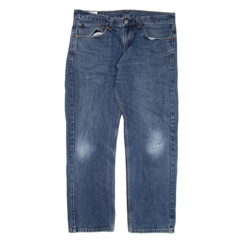 LEVI'S 505 Jeans Mens Blue Regular Straight W34 L30
