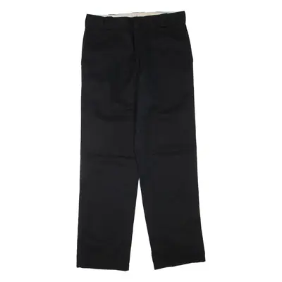 DICKIES Mens Trousers Black Regular Straight W32 L31
