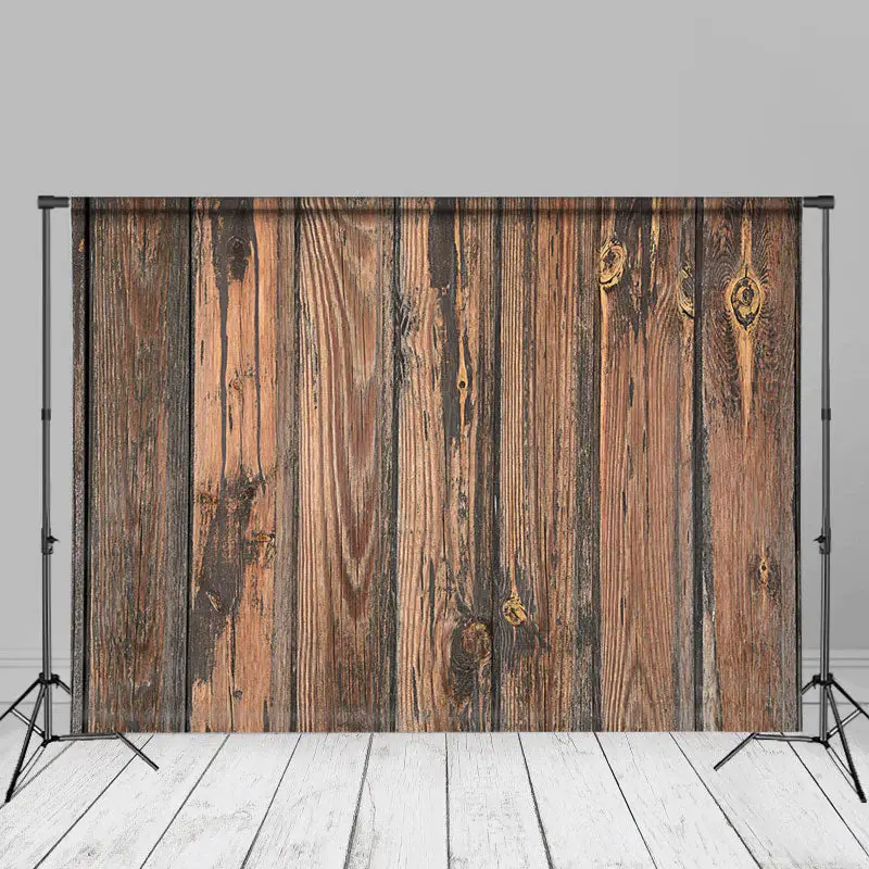 Cracked Old Boards Dark Brown Photoshoot Backdrop - Aperturee