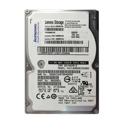 00MM700 Lenovo 600GB 6Gb/s SAS 10000 2.5-inch Hard Drive