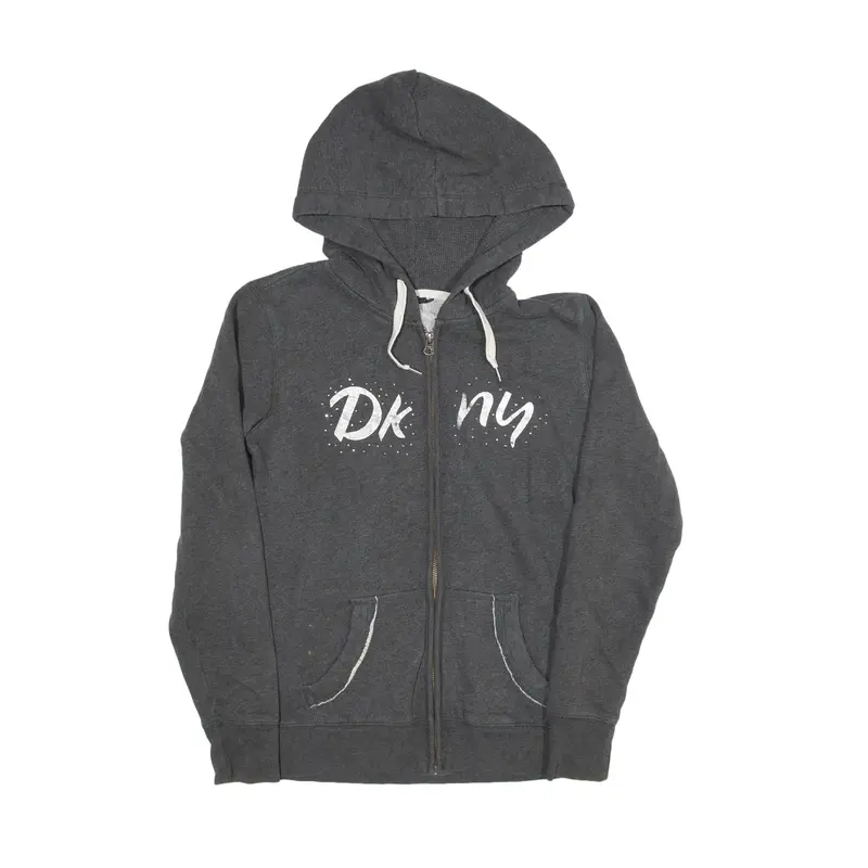 DKNY Hoodie Grey Full Zip Womens XS