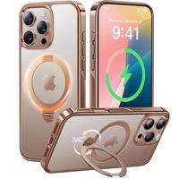 CASEKOO Desert Titanium Phone Cases with 360° Spin Magnetic Stand for Men Women, Compatible with Magsafe, 16FT Military Prot...