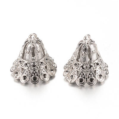 Alloy Pendant Bail Rhinestone Settings