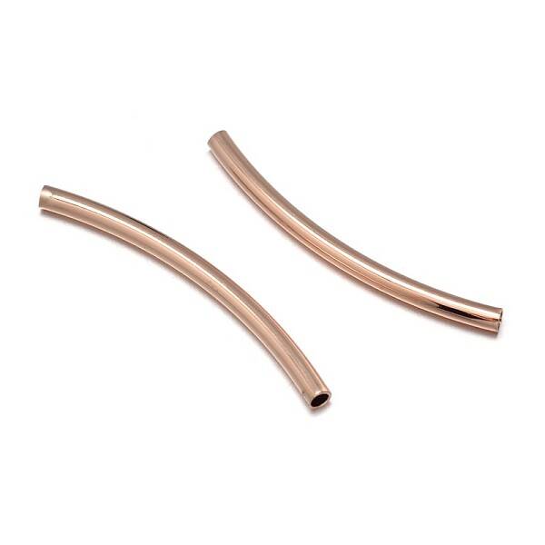 Brass Curved Tube Beads