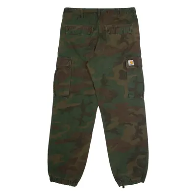 LCW CASUAL Cuffed Camouflage Cargo Mens Trousers Green Regular Straight W34 L30