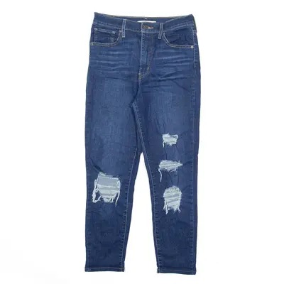 LEVI'S Mile High Distressed Jeans Blue Denim Slim Skinny Womens W29 L25