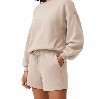 Hoodie and Shorts 2-Piece Set