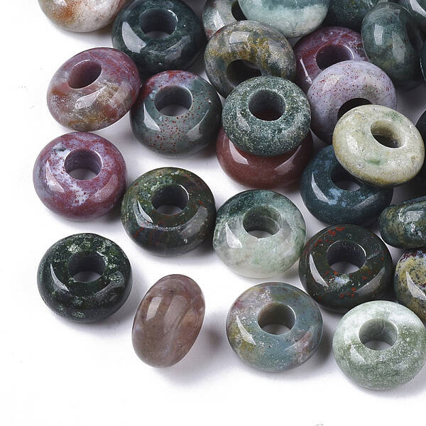 Natural Indian Agate European Beads