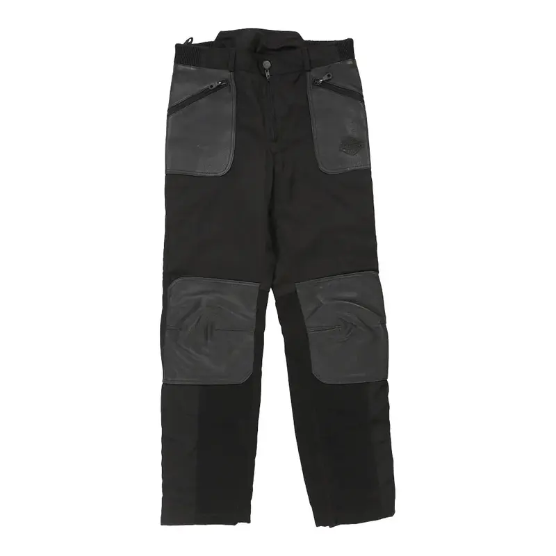 Harley Davidson Trousers - 36W 34L Black Nylon