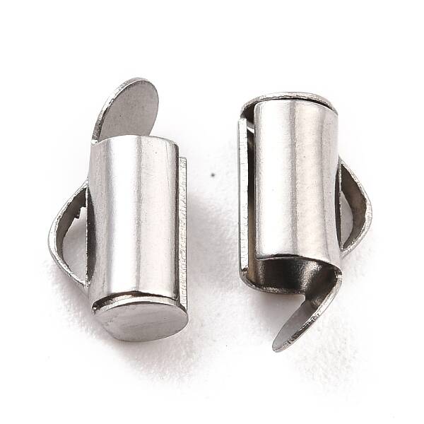 Non-Tarnish 304 Stainless Steel Slide On End Clasp Tubes