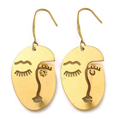 Ion Plating(IP) 304 Stainless Steel Earrings for Women