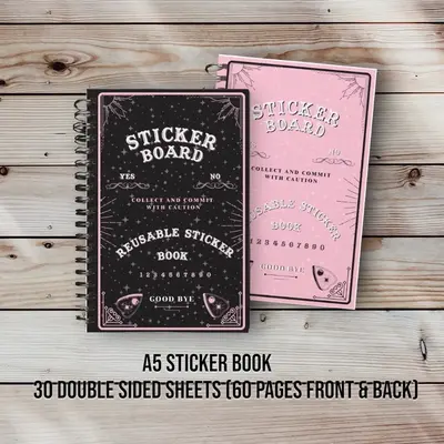 Sticker Board Ouija Theme Reusble Sticker Book book journal