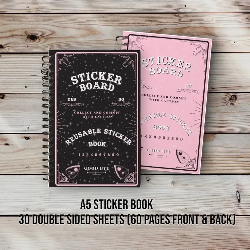 Sticker Board Ouija Theme Reusble Sticker Book book journal