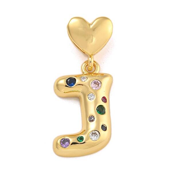 Brass Micro Pave Colorful Cubic Zirconia Pendants