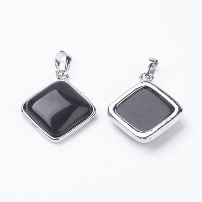 Natura Black Agate Pendants