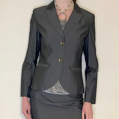 Caracatere Full Suit - Medium Grey Polyester
