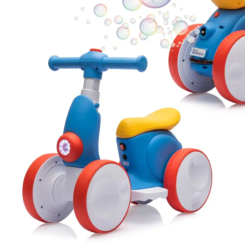 Ihuesho Baby Electric Bubble Balance Car, Electric Bubble Bike For Toddlers, First Birthday Gift For Boys, Blue Gift For Boy,...