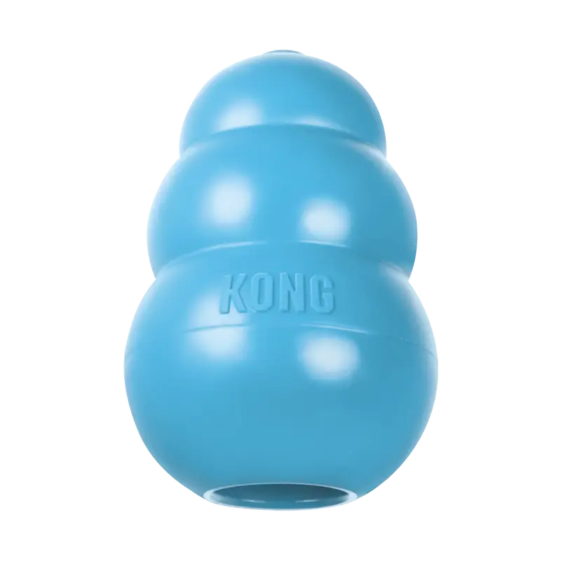 KONG - Puppy Toy Natural Teething Rubber - Fun to Chew, Chase and Fetch - Blue Stuffable For Dog Pet Supplies