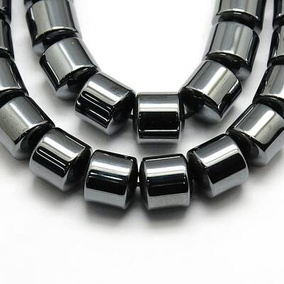 Grade AA Non-magnetic Synthetic Hematite Column Beads Strands