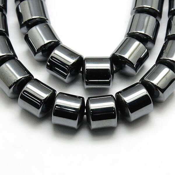 Grade AA Non-magnetic Synthetic Hematite Column Beads Strands