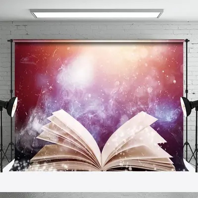 Open Book Smoky Bokeh Light World Book Day Backdrop - Aperturee