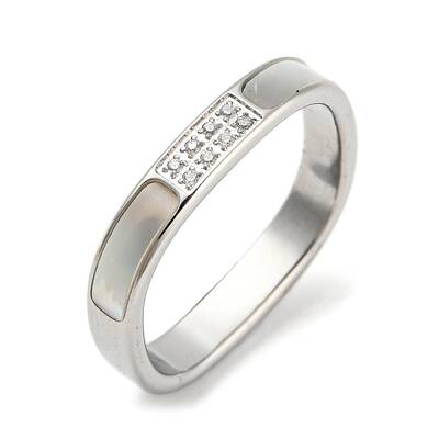 304 Stainless Steel Rectangle Finger Ring