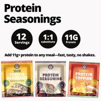 Proteinized Protein Seasoning Sample Pack- 12 Servings - 11g Protein Per Serving - Low Calorie - GLP1 Support- 1:1 Substitute...