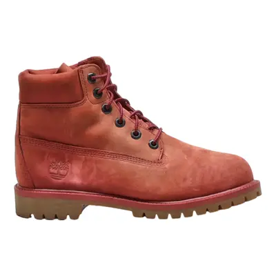 TIMBERLAND Lace-Up Boots Red Synthetic Boys UK 5