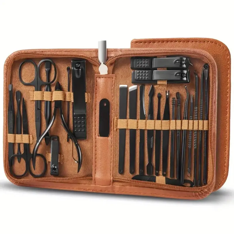 Essential Nail Clipper Set, 26pcs/set Multifunctional Nail Clipping Tools, Including Earwax Cleaning Products & Scissors & Ey...