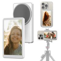 Phone Vlog Selfie Monitor Screen, Magnetic Mount for MagSafe, Rear Camera for Selfie Vlog Live Stream, iPhone & Android Compa...