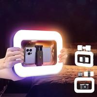 Circular handheld photography fill light,Rechargeable Handheld Beauty Fill Light, Expandablebracket,Selfie Tripod,Adjustable ...