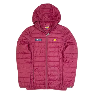 ELLESSE Lightweight Womens Puffer Jacket Maroon Hooded UK 8