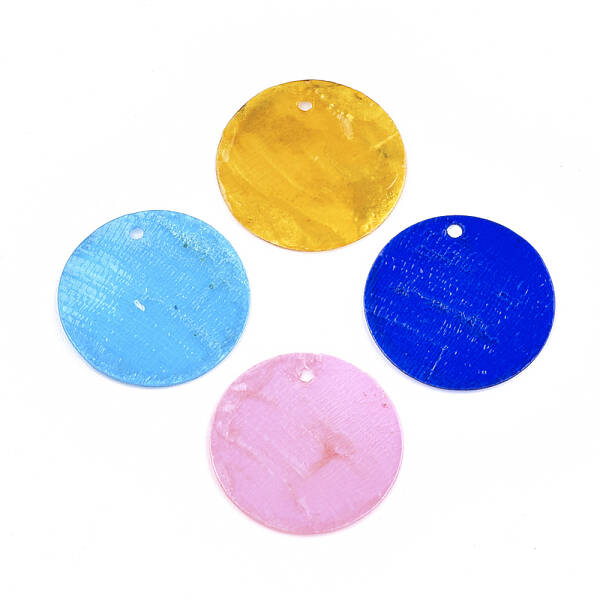 Spray Painted Capiz Shell Pendants