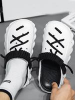 Men's Fashionable Comfortable Slides, Casual Comfortable Breathable Slides, Summer Outdoor Beach Lightweight Breathable Woof ...